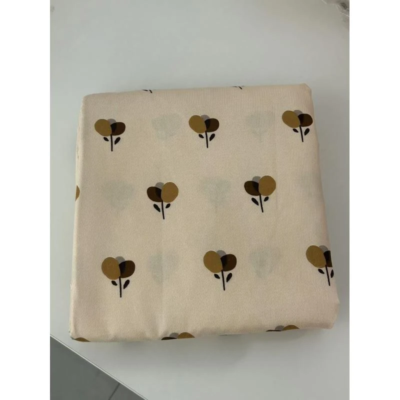 【京かわ会社】双层纱磨毛被套200*230cm 一只花-咖