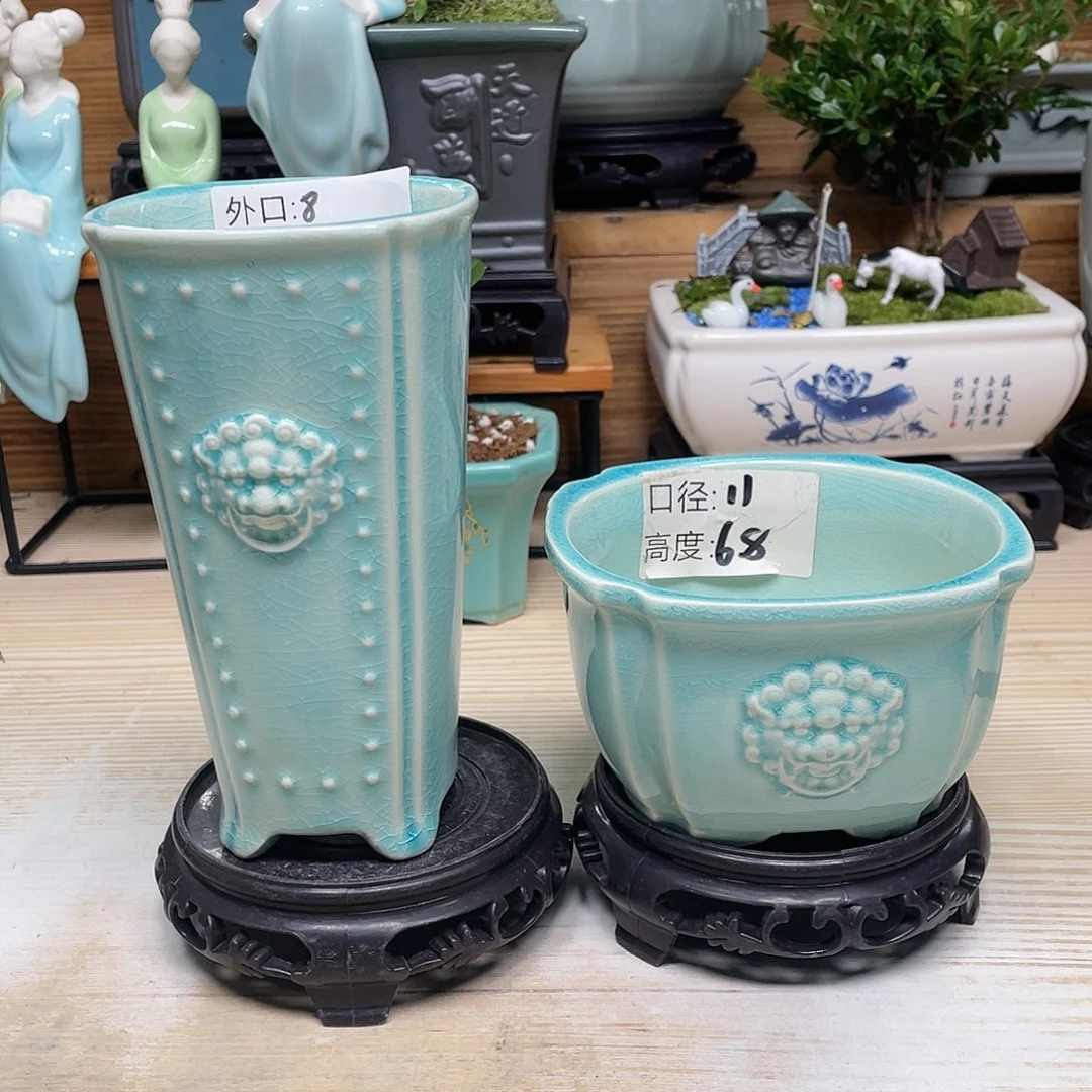 紫砂花盆陶瓷艺术花盆陶瓷