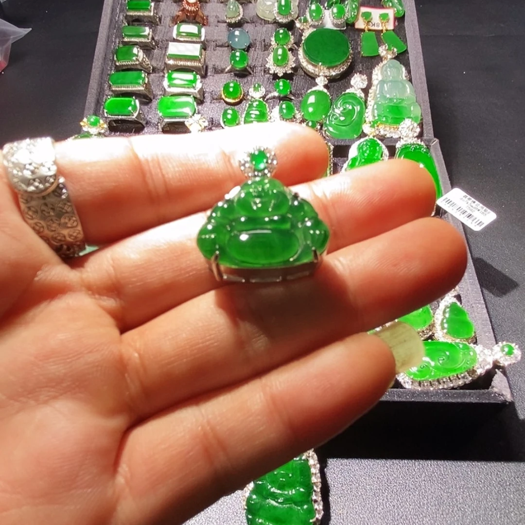 翡翠未镶嵌吊坠(不含链)A货翡翠7