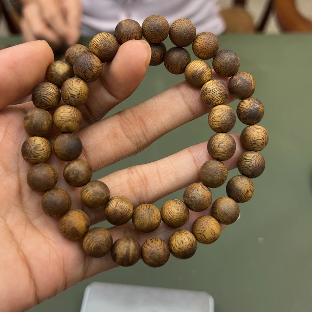 手串沉香海南老白棋卡1.0/18g双圈多样性发一