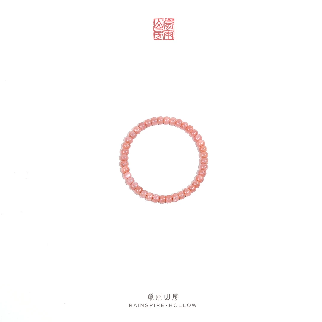 太阳石 日光石 直切桶珠手串单圈  6mm