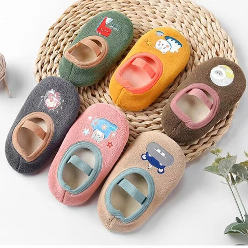 宝宝地板袜秋冬加厚婴儿学步防滑底隔凉软底室内冬季儿童袜套鞋袜