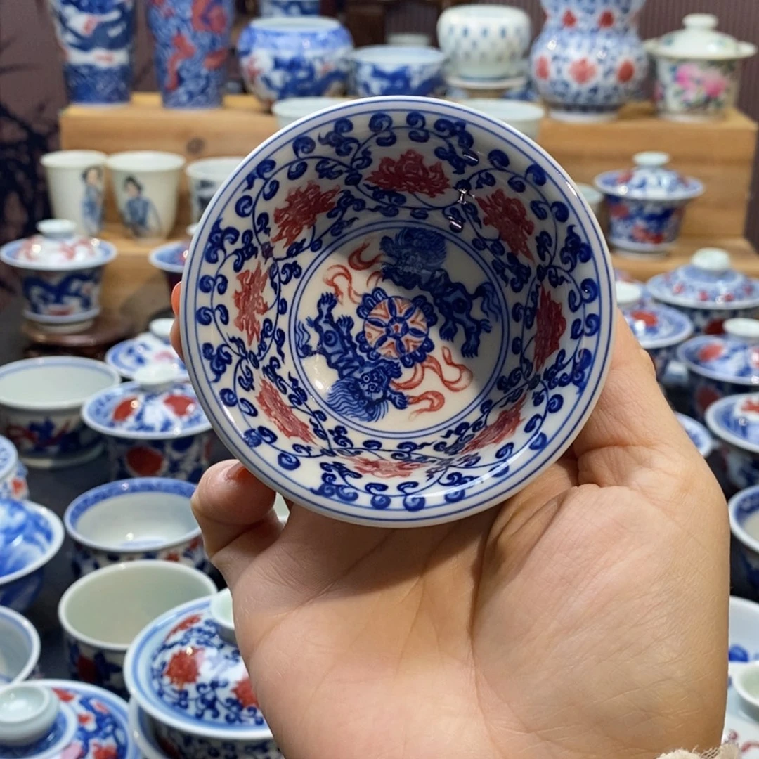 微瑕压手杯原矿手绘原矿