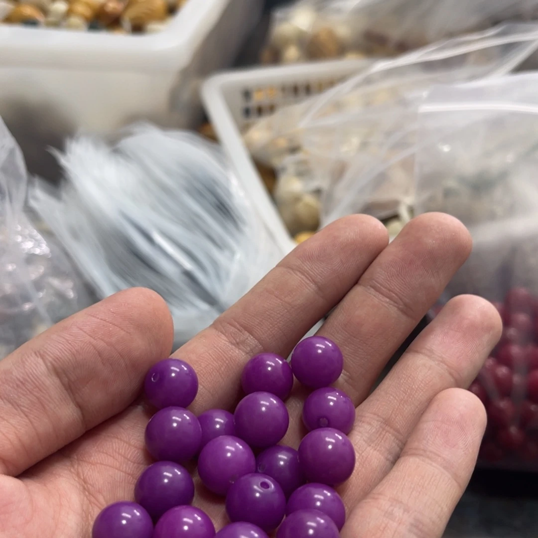 吊坠白玉菩提q12/100+10颗紫罗兰圆珠