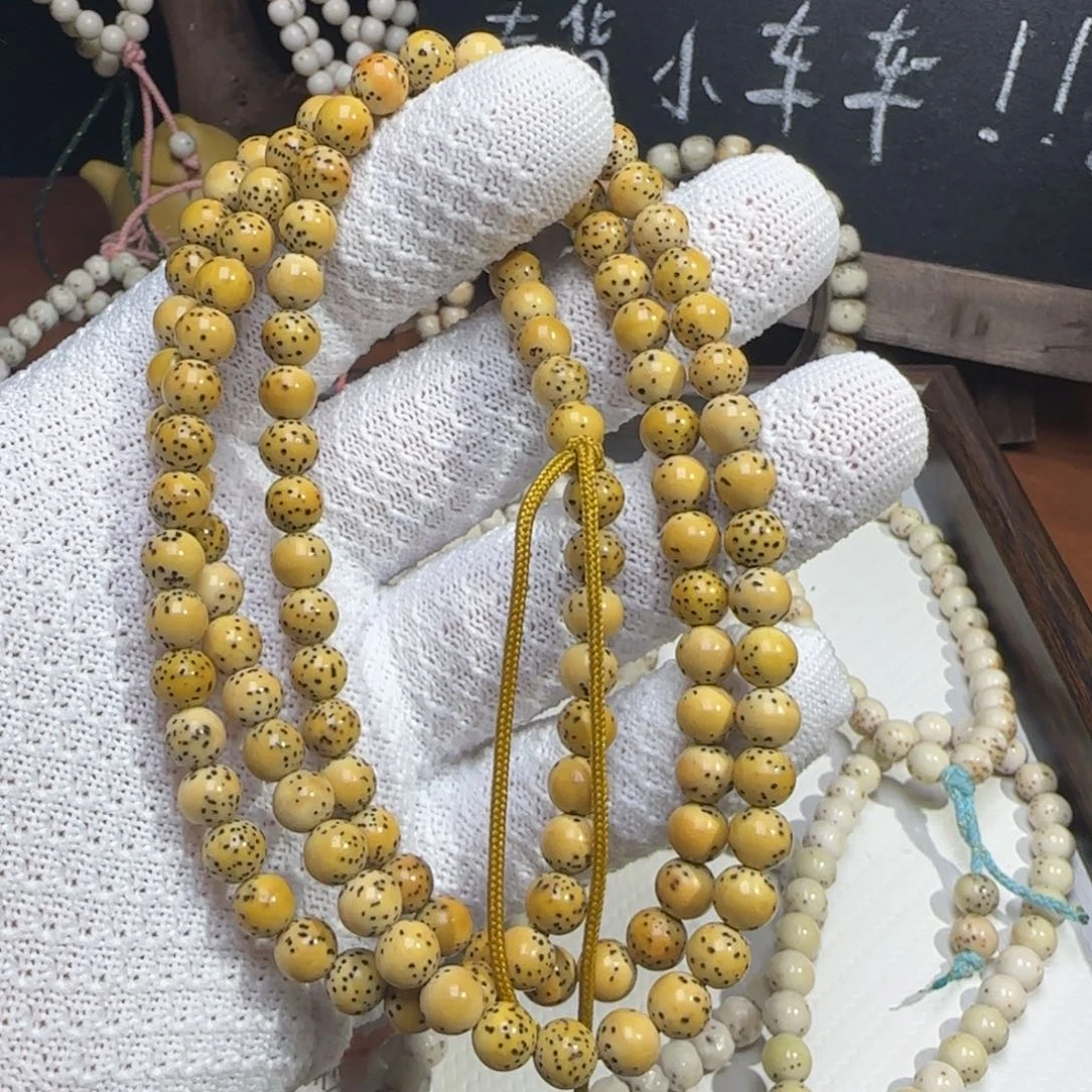手串星月菩提7圆走色河豚108