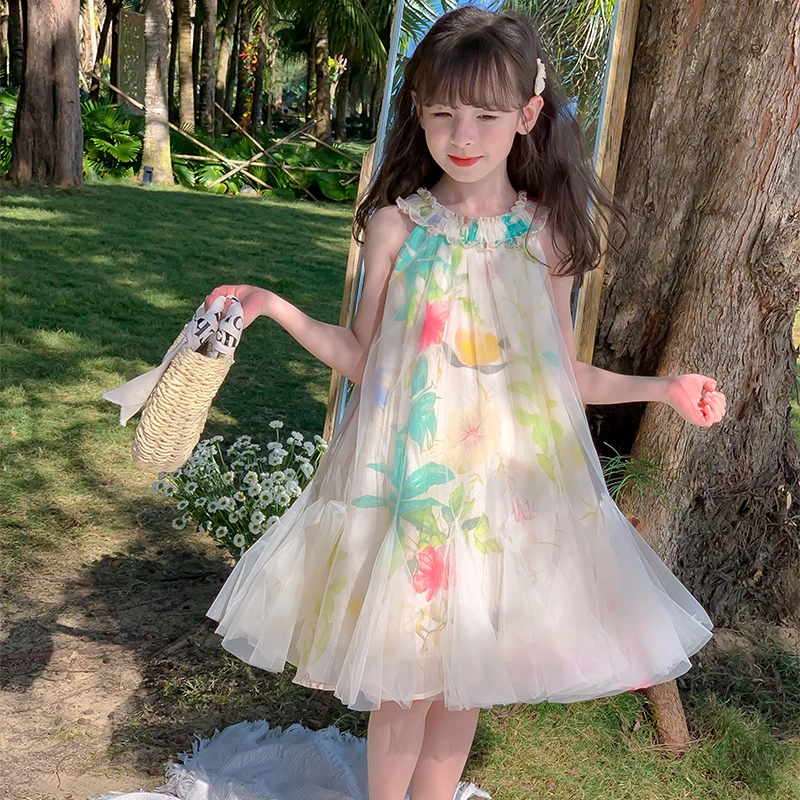 尤画夏季生日公主裙2025儿童连衣裙中大童品质童装裙子68018