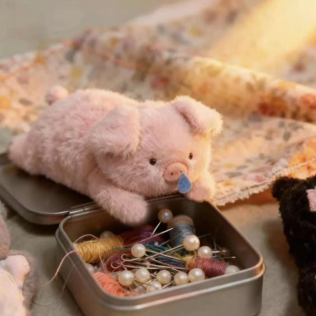 新款安抚玩偶小猪小鼠DIY手工超萌diy娃娃材料包治愈助眠豆袋娃娃