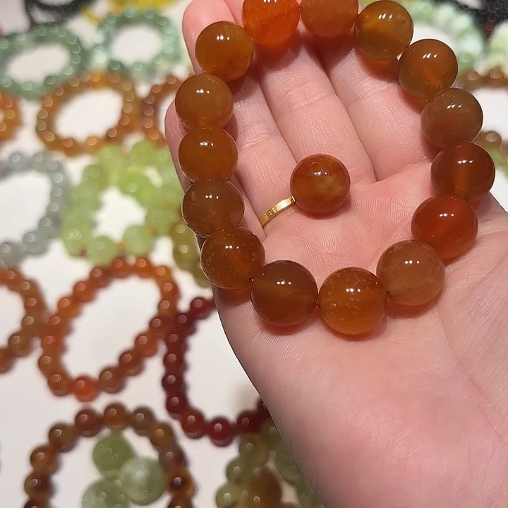 我***我蛇纹石玉未镶嵌手串