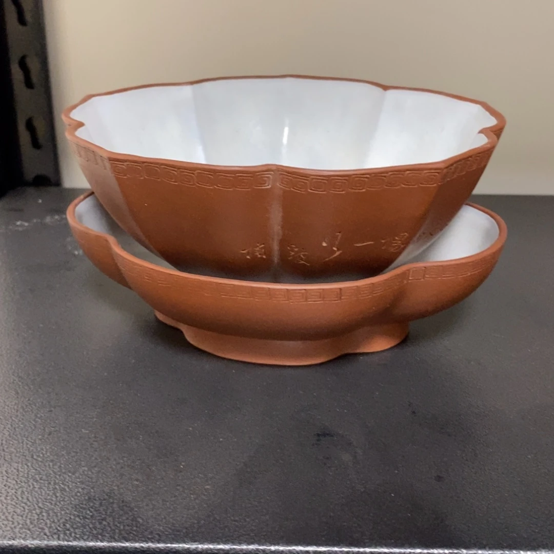 紫砂茶壶悠*老杂件壶盘一对