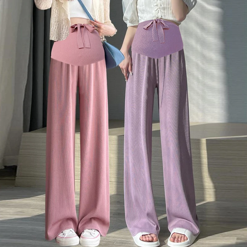 孕妇春秋新款裤子阔腿裤潮高级垂感春季新款宽松直筒显瘦春天长裤