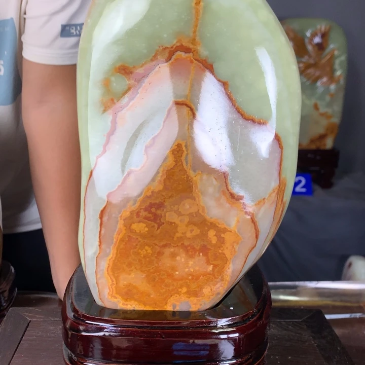 好***五石材天然古青石原石摆件