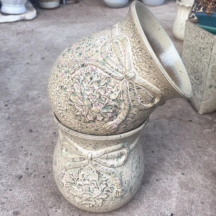 紫砂茶碗钱袋袋两个口径18高度20