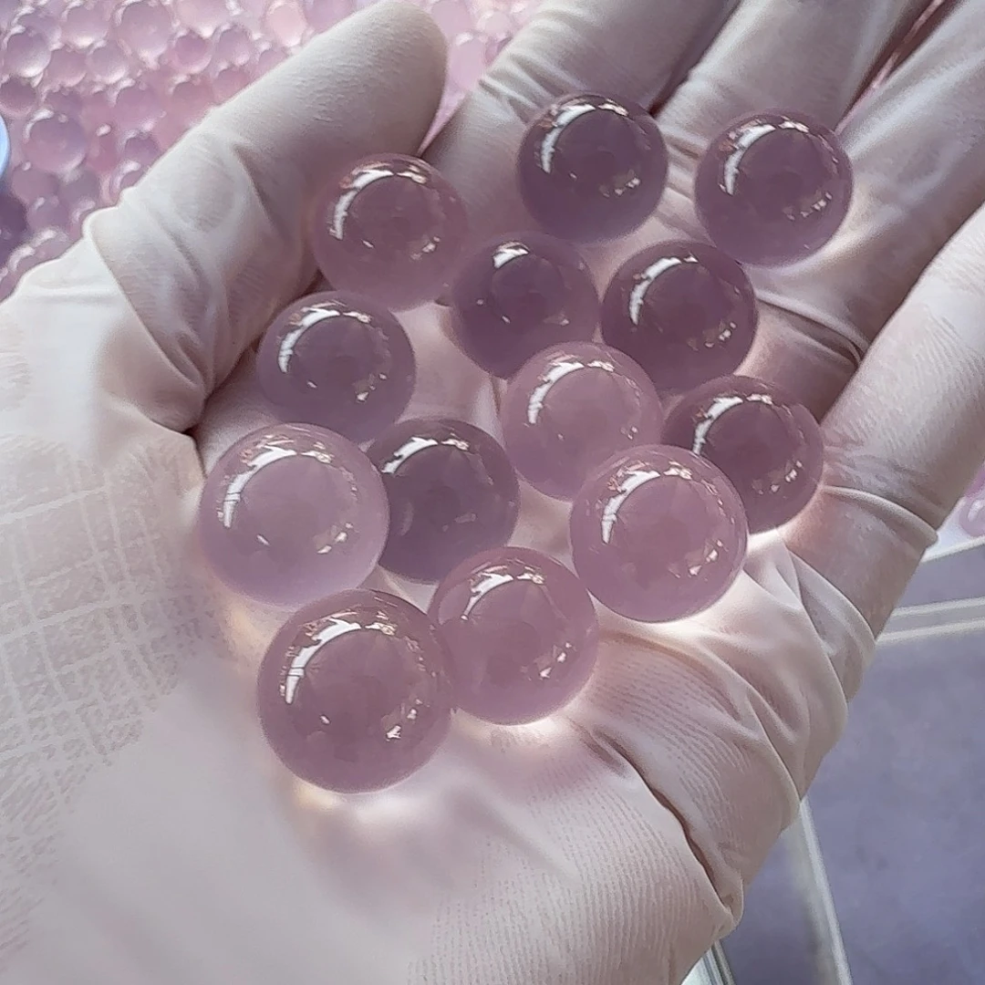 粉水晶打孔定制不退换未镶嵌水晶年**狂