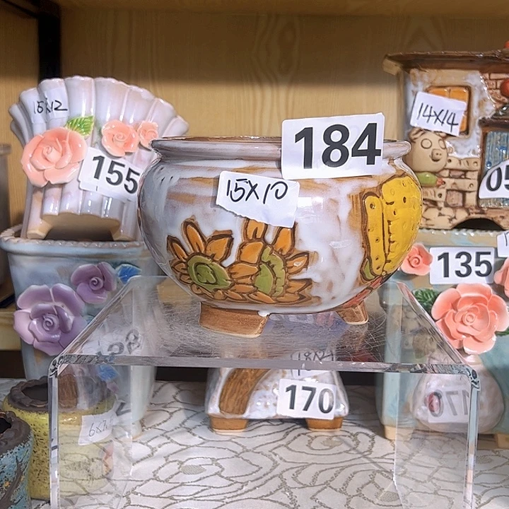 陶瓷多肉花盆满15包邮