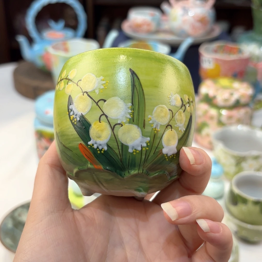 景德镇手绘高温釉下彩陶瓷茶具