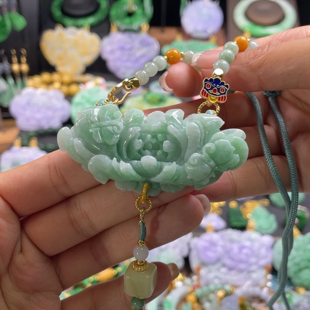 翡翠未镶嵌颈饰代编织