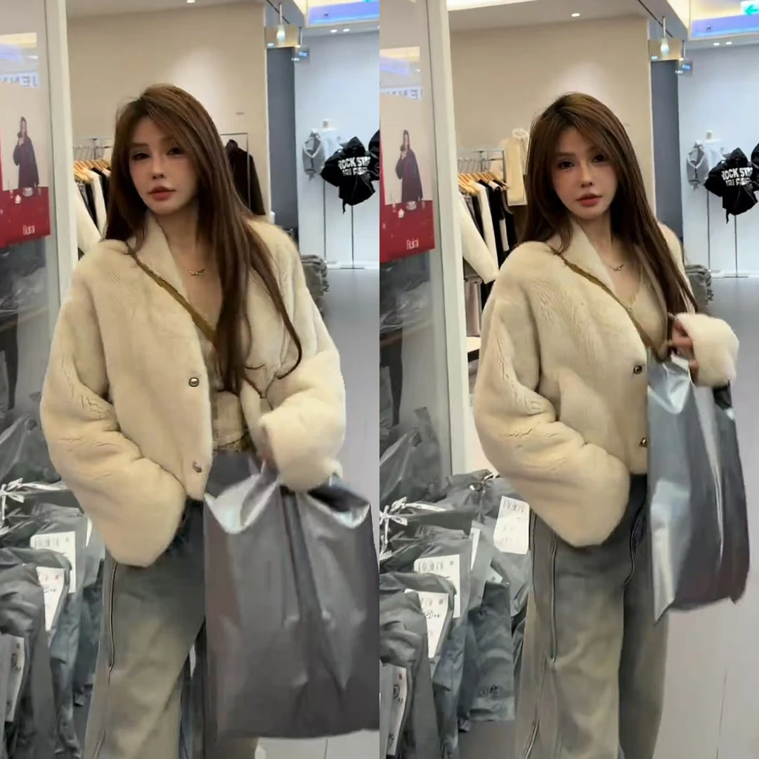 秋冬温柔系穿搭2025新款韩版慵懒气质百搭外套高腰显瘦裤子两件套