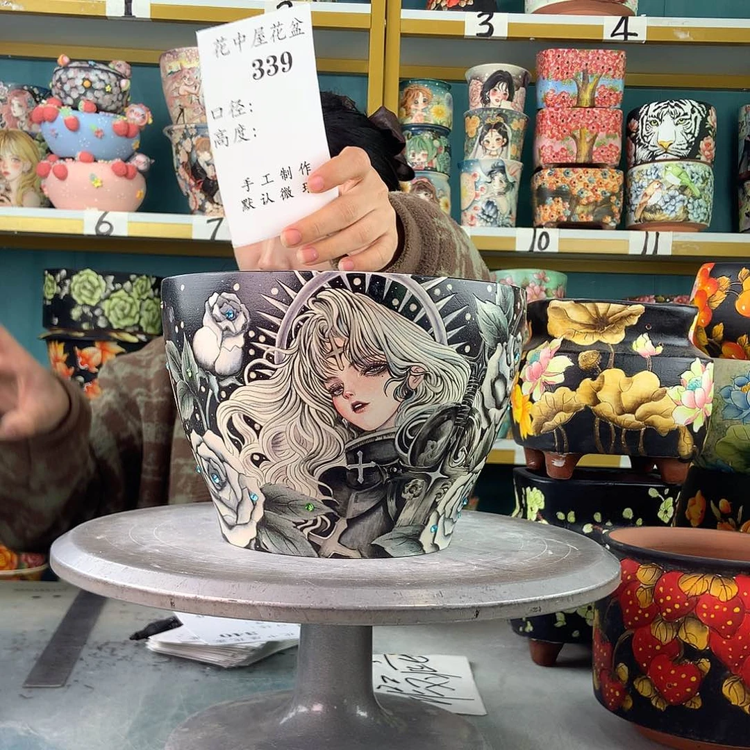 锯***有陶景德镇手工花盆339