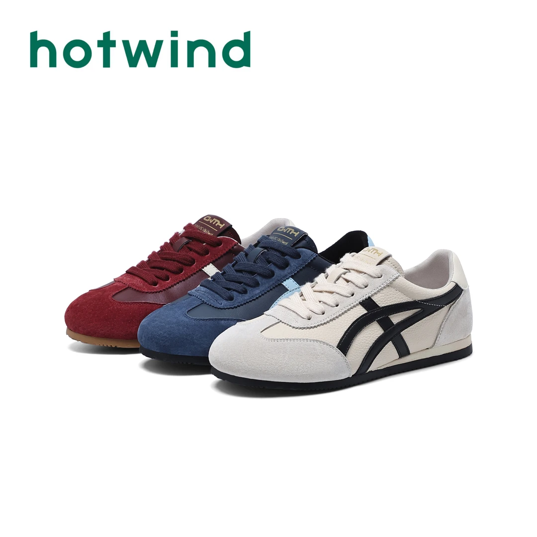 Hotwind/热风2025秋季小白鞋软底轻便时尚休闲鞋百搭板鞋
