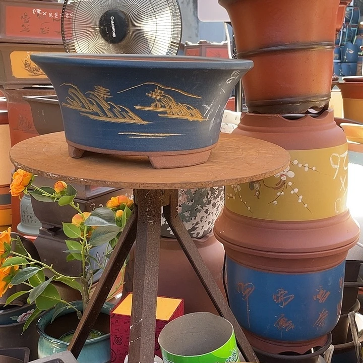 33蓝票口花盆紫砂花盆紫砂