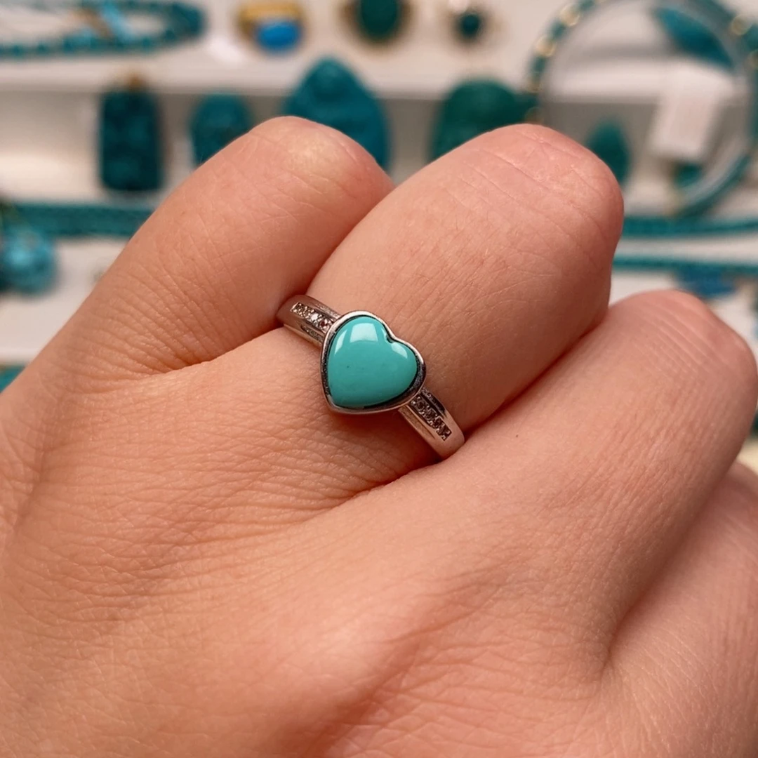 银S925镶嵌绿松石珠宝奇石