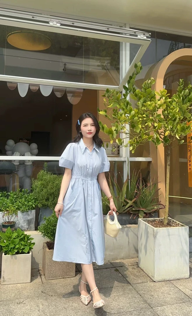 资阳恒宣C86237显瘦气质白色夏季宽松中长款韩版系带设计感