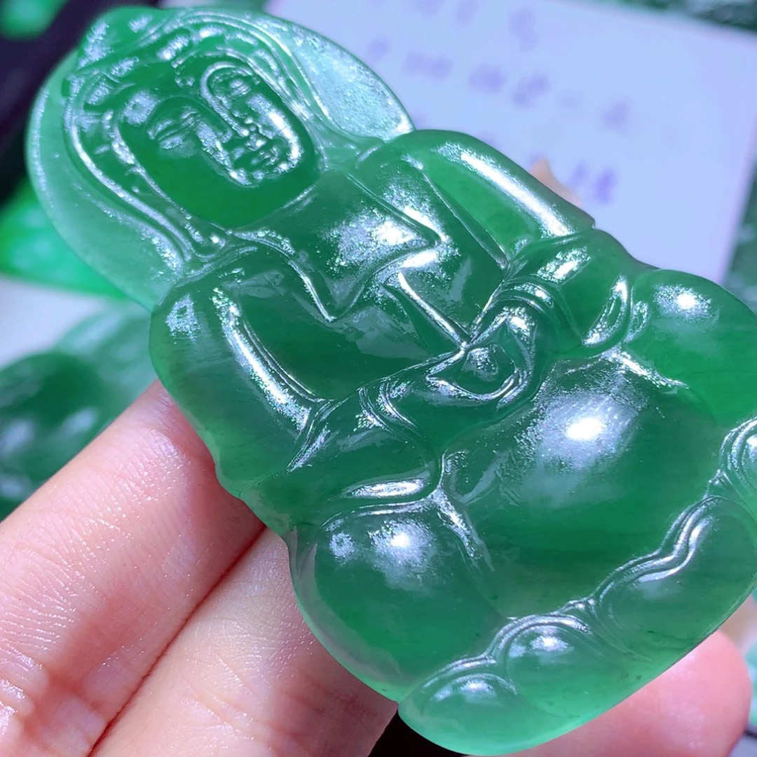 定制翡翠未镶嵌天然缅甸翡翠A货毛货挂件