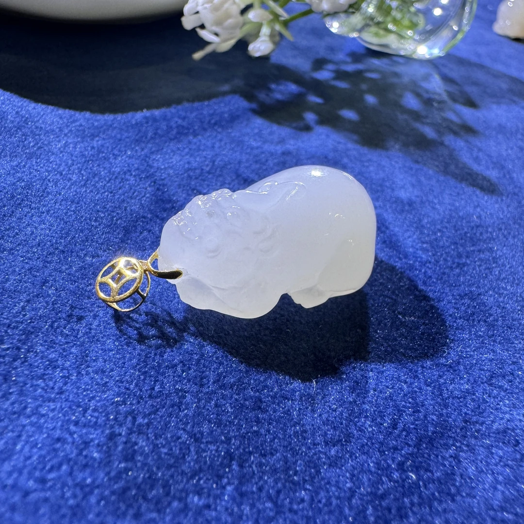 18K金和田玉吊坠-HTY406-不退不换