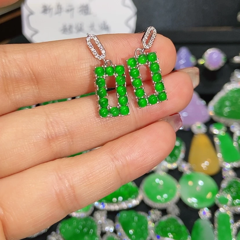 【闪购商品】翡翠耳饰未镶嵌天然翡翠