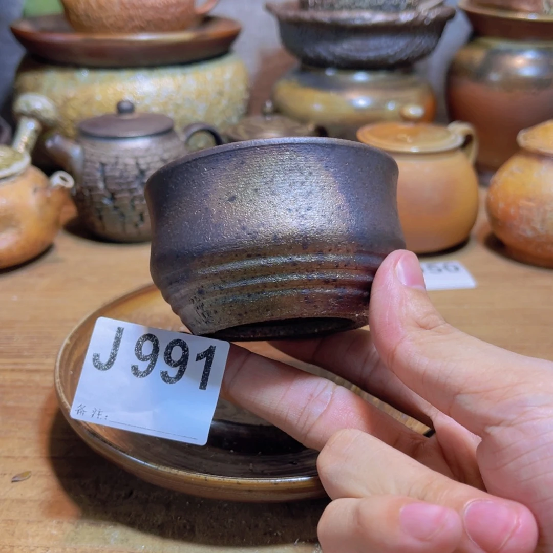 纯手工制作工艺（柴烧）裸烧纯手工制作柴烧杯991