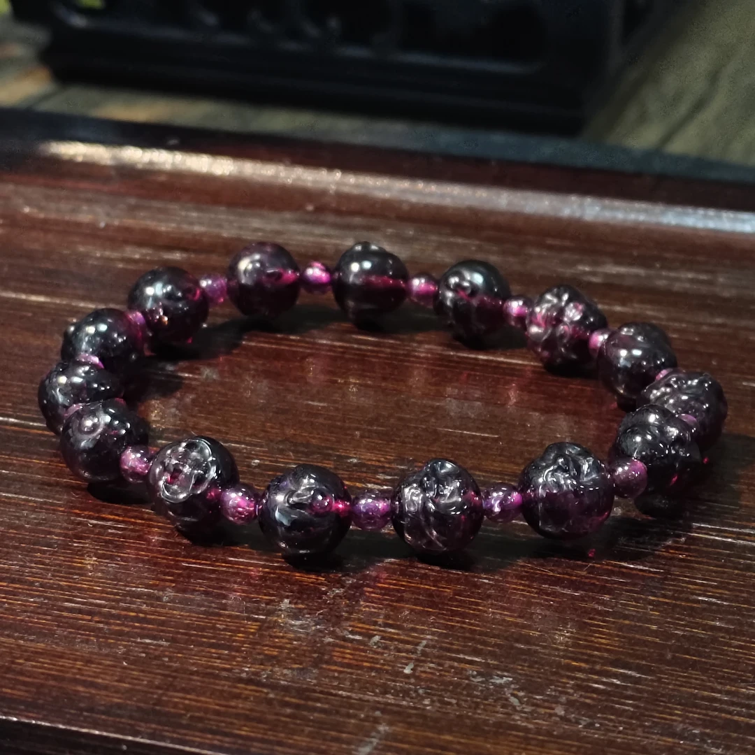 【书记甄选】紫牙乌佛头单圈手链 多样式发一 XZ1855