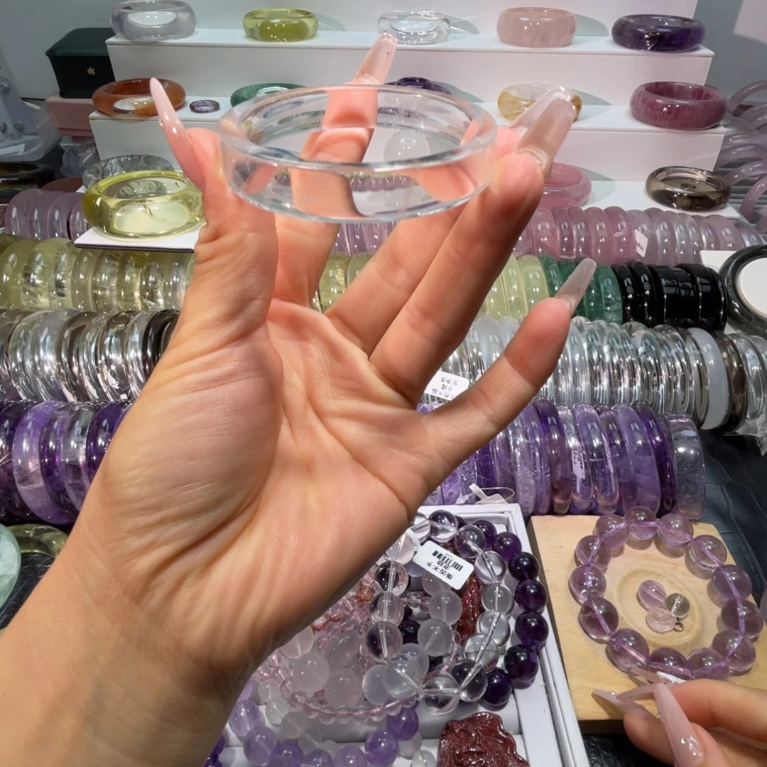 未镶嵌手镯水晶手镯52.2圈口1号