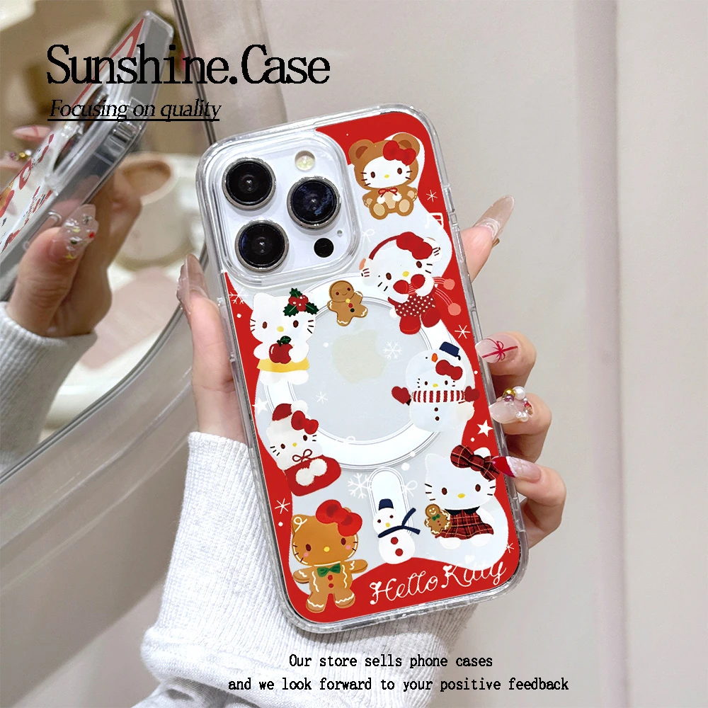 【亚克力磁吸】姜饼KT高透手机壳适用苹果16promax/15/14防摔