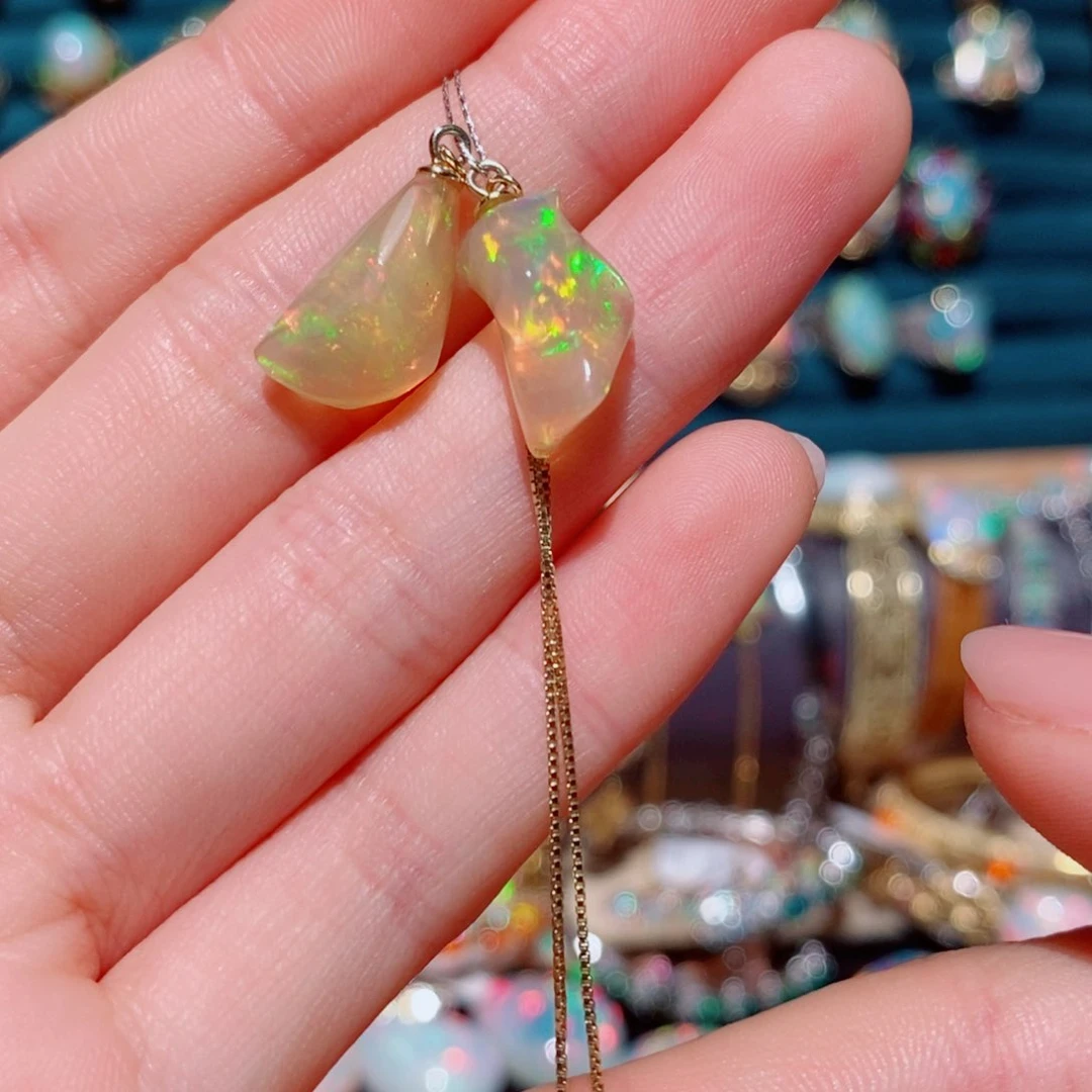 欧泊欧泊耳饰银S925镶嵌