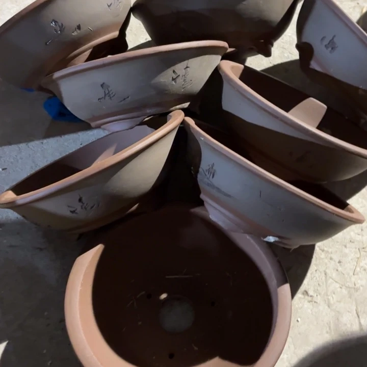 紫砂花盆100-8。25.5-9。