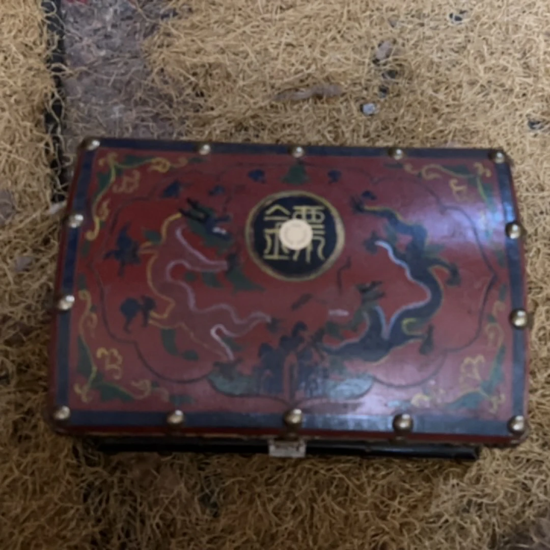 【闪购商品】木摆件高端精美红色镖木箱一件链接