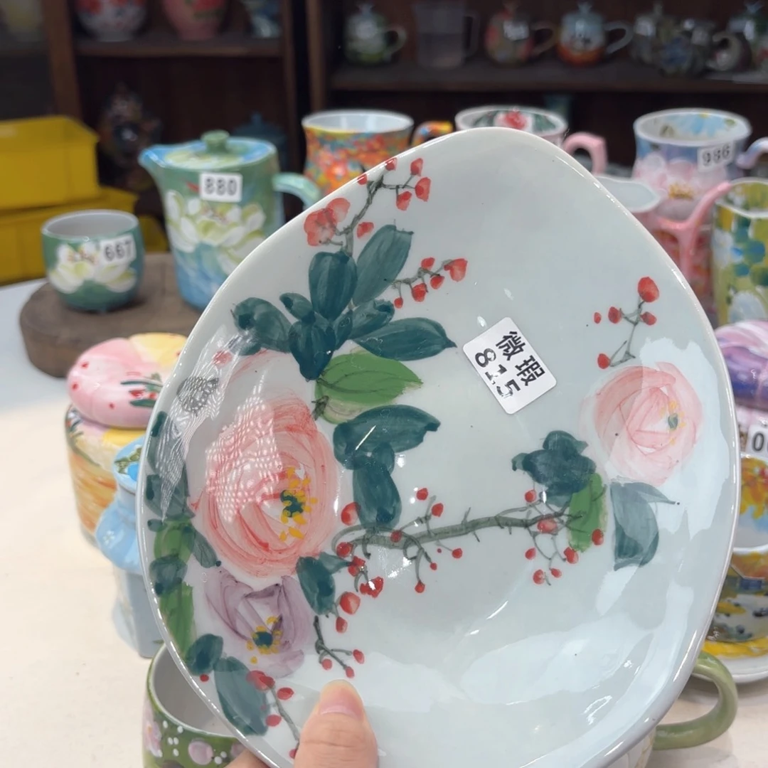 景德镇手绘高温釉下彩陶瓷茶具