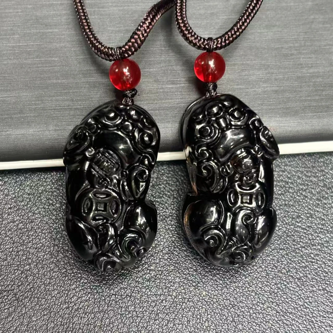 C11178-冰晶闪曜石貔貅吊坠-配绳-多样性发其一