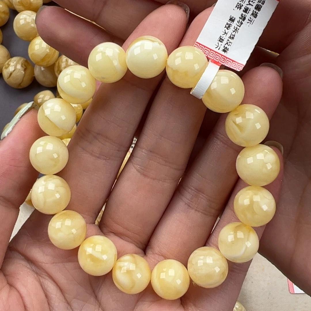 未镶嵌琥珀手链15.2圆珠