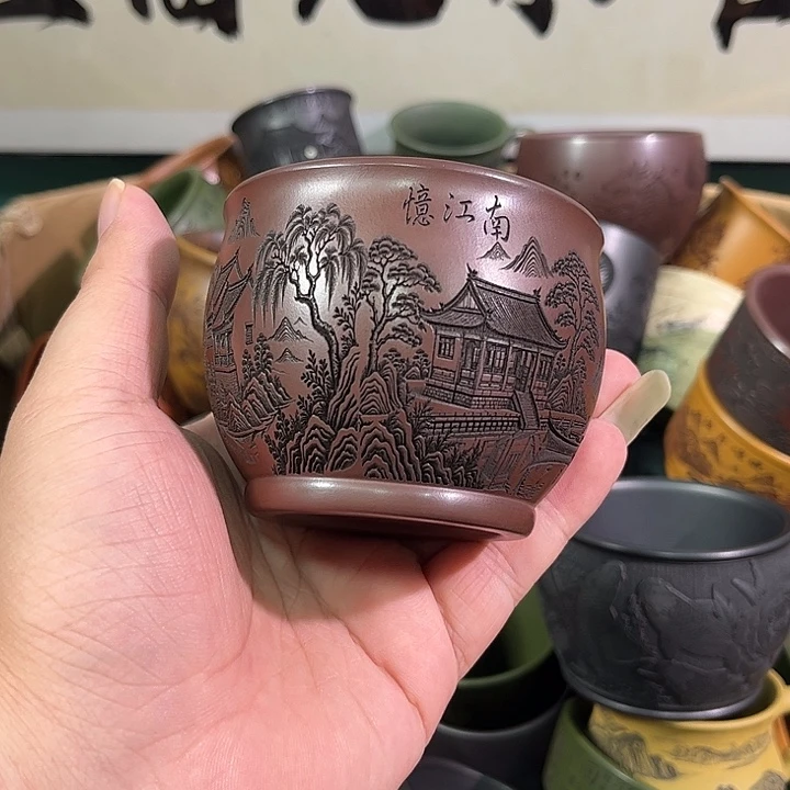 茶杯紫砂全手工紫砂主人杯