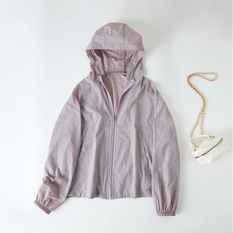 2025夏季薄款透气新款连帽外套防晒衣女时尚百搭防晒服