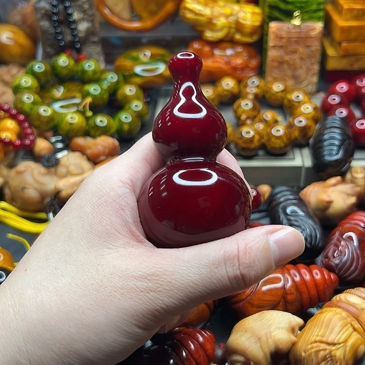 雷击琥珀木葫芦的