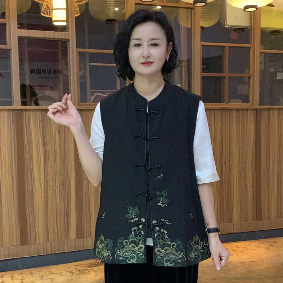 秋季新款气质复古民族风百搭宽松新中式时尚妈妈装