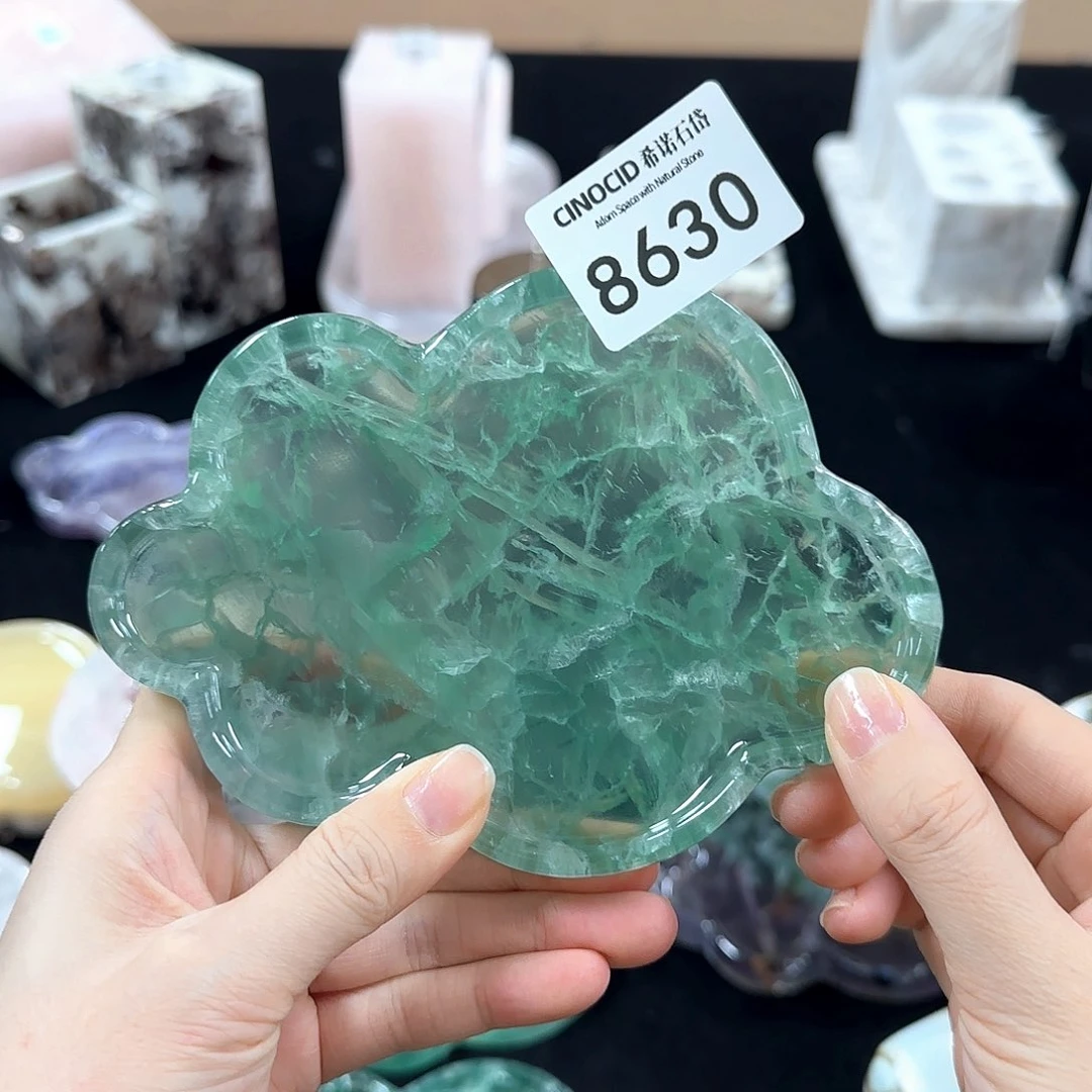 石材绿水晶小云朵8630