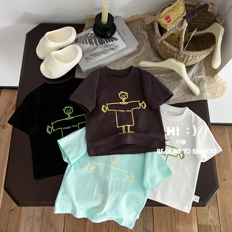 现货【百分百棉】郝叔童品夏季限定新款高货男童2025短袖潮HL52122