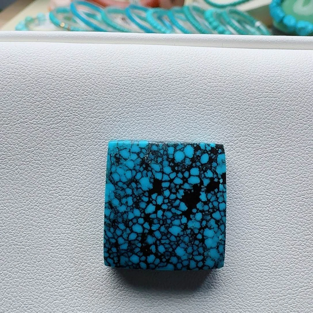 绿松石未镶嵌高瓷乌兰花无事牌