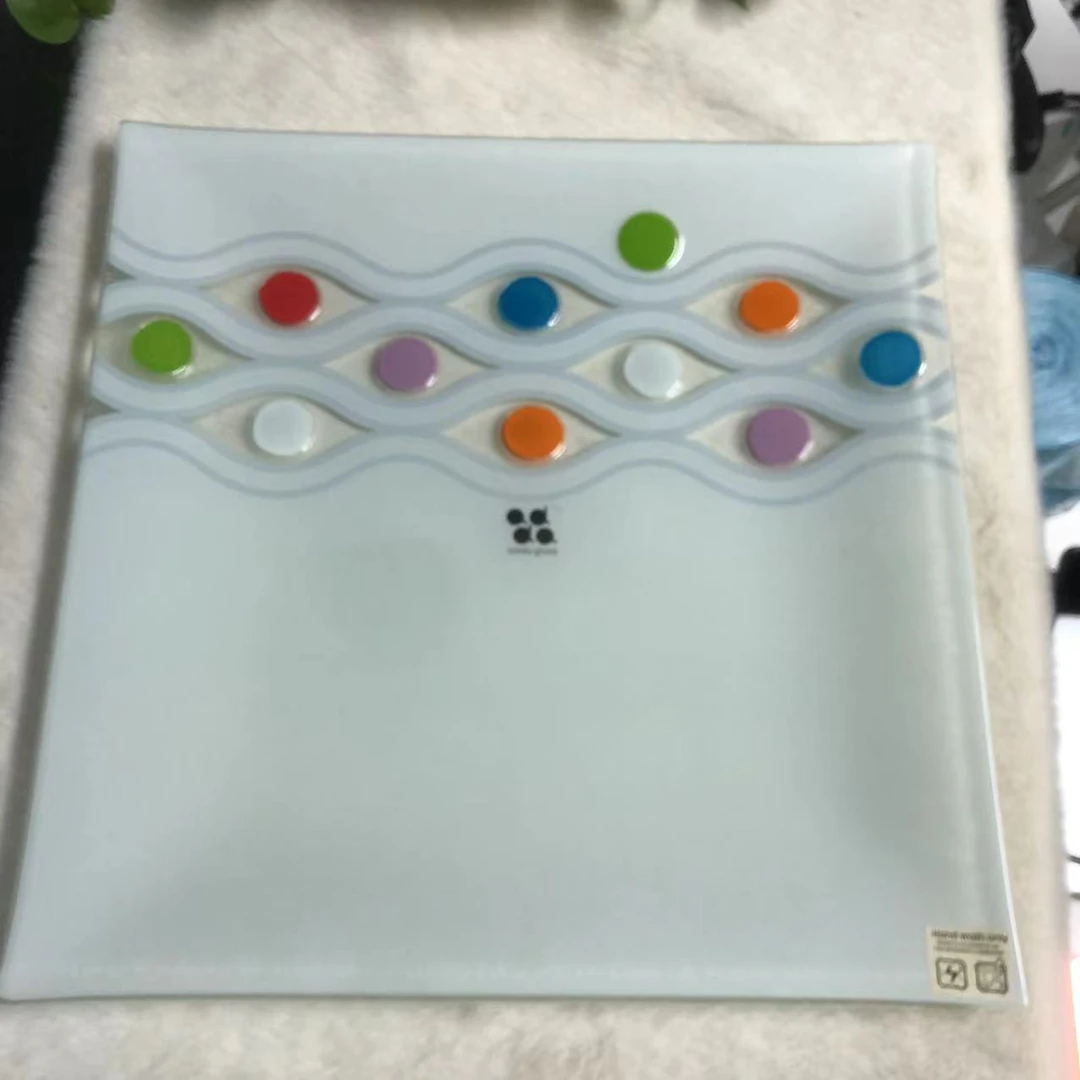 【ADDA】30CM*30CM手工制作琉璃盘【发一个】