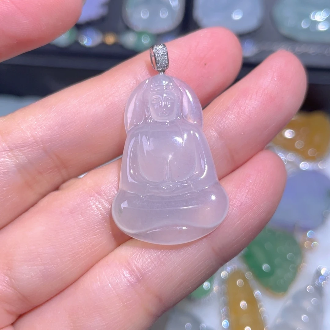 颈饰18K金镶嵌翡翠翡翠