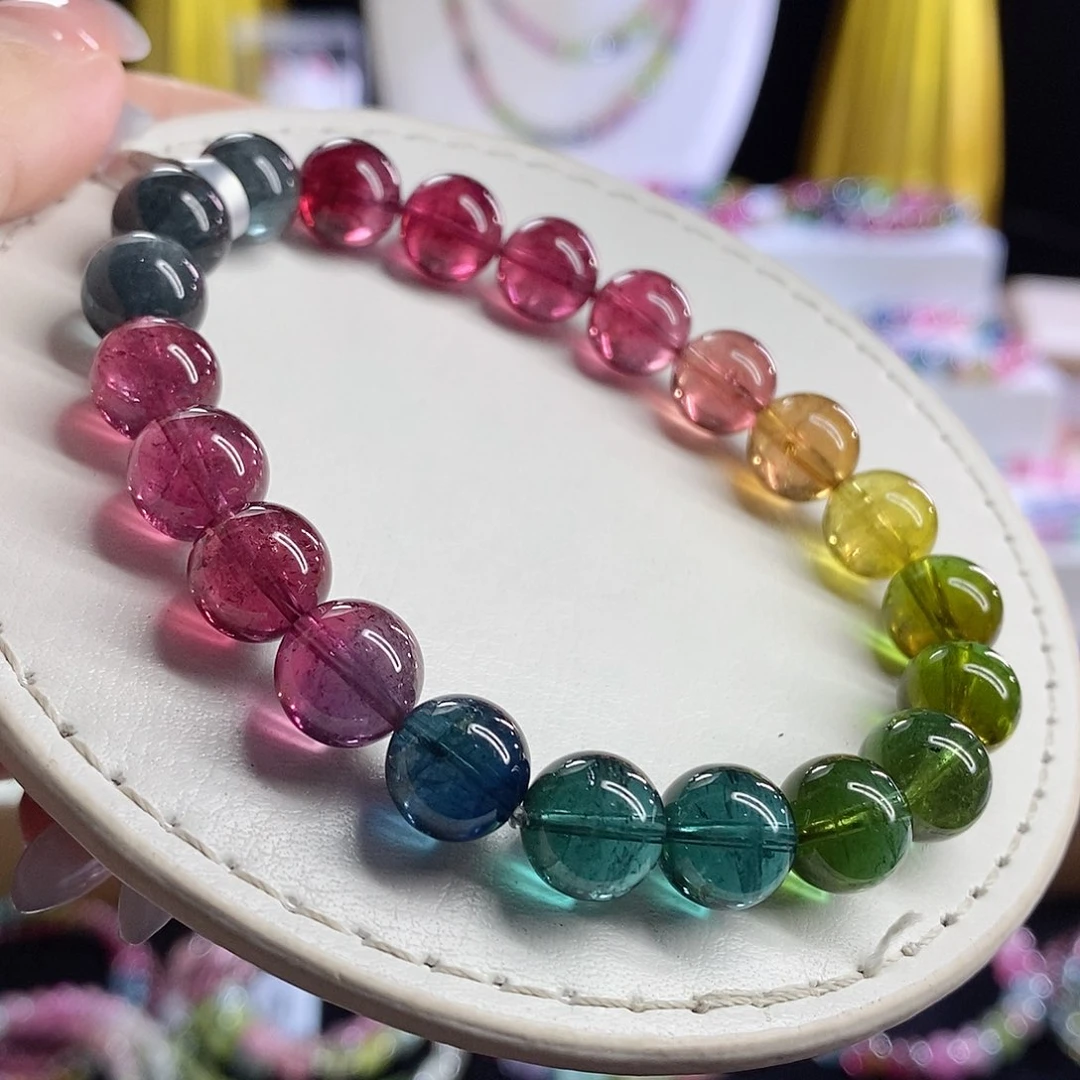 未镶嵌手链碧玺浓艳