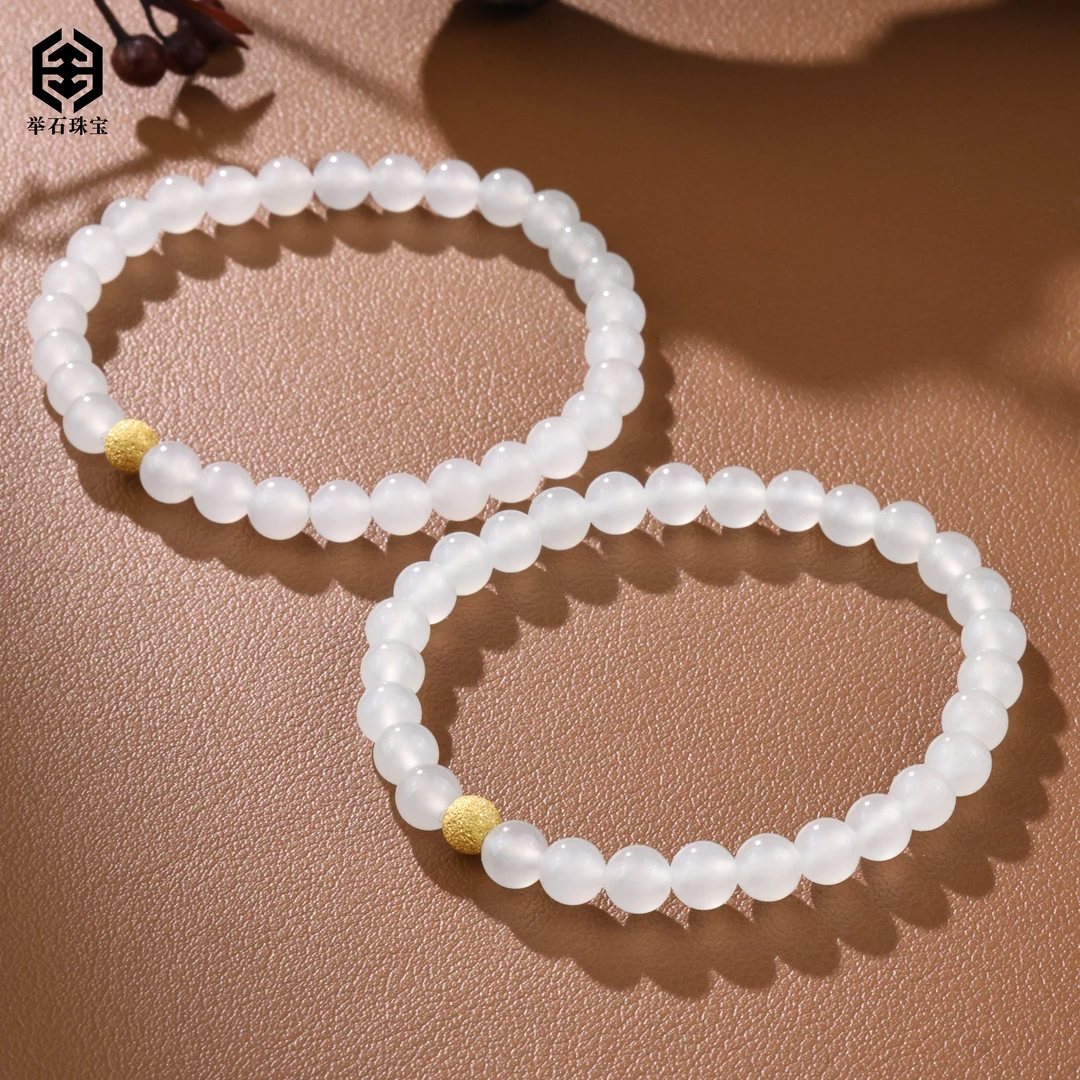 【举石珠宝】T0504-222-15和田玉手串（一件/多样性发/约5mm+）v